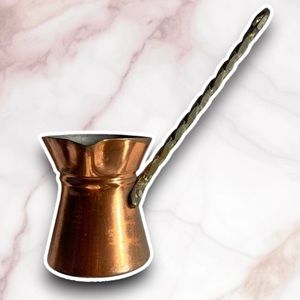 Vintage Turkish/Greek copper Arabic small coffee making pot Finjan